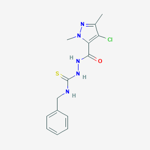 N~1~-BENZYL-2-[(4-CHLORO-1,3-DIMETHYL-1H-PYRAZOL-5-YL)CARBONYL]-1-HYDRAZINECARBOTHIOAMIDE