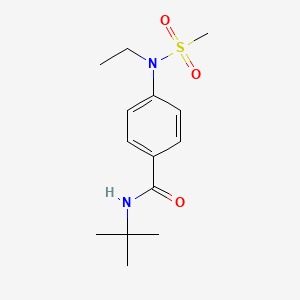 molecular formula C14H22N2O3S B4552940 N-(tert-butyl)-4-[ethyl(methylsulfonyl)amino]benzamide 