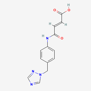 molecular formula C13H12N4O3 B4552992 4-oxo-4-{[4-(1H-1,2,4-triazol-1-ylmethyl)phenyl]amino}-2-butenoic acid 