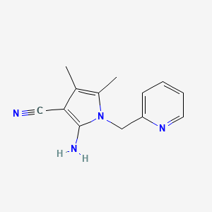 2-AMINO-4,5-DIMETHYL-1-[(PYRIDIN-2-YL)METHYL]-1H-PYRROLE-3-CARBONITRILE