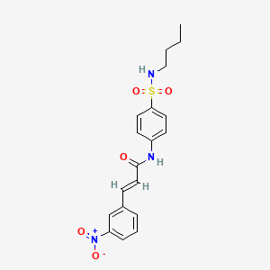 molecular formula C19H21N3O5S B4553002 (E)-N-{4-[(BUTYLAMINO)SULFONYL]PHENYL}-3-(3-NITROPHENYL)-2-PROPENAMIDE 