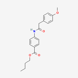 molecular formula C20H23NO4 B4553009 Butyl 4-[[2-(4-methoxyphenyl)acetyl]amino]benzoate CAS No. 5284-62-8