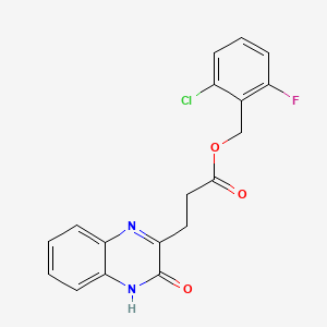 2-chloro-6-fluorobenzyl 3-(3-hydroxy-2-quinoxalinyl)propanoate