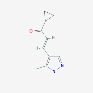 molecular formula C11H14N2O B455302 1-cyclopropyl-3-(1,5-dimethyl-1H-pyrazol-4-yl)-2-propen-1-one 