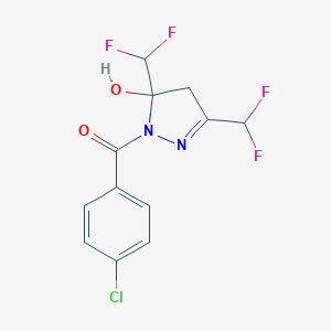 1-(4-chlorobenzoyl)-3,5-bis(difluoromethyl)-4,5-dihydro-1H-pyrazol-5-ol