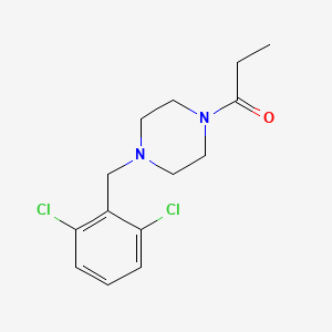 1-[4-(2,6-DICHLOROBENZYL)PIPERAZINO]-1-PROPANONE