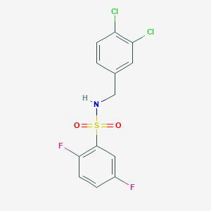 molecular formula C13H9Cl2F2NO2S B4553051 N-(3,4-dichlorobenzyl)-2,5-difluorobenzenesulfonamide 