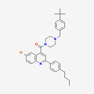 molecular formula C35H40BrN3O B4553057 6-bromo-4-{[4-(4-tert-butylbenzyl)-1-piperazinyl]carbonyl}-2-(4-butylphenyl)quinoline 