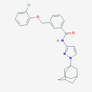 molecular formula C27H28ClN3O2 B455308 N-[1-(1-adamantyl)-1H-pyrazol-3-yl]-3-[(2-chlorophenoxy)methyl]benzamide 