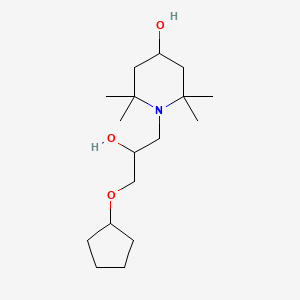 molecular formula C17H33NO3 B4553102 1-[3-(cyclopentyloxy)-2-hydroxypropyl]-2,2,6,6-tetramethyl-4-piperidinol 