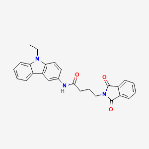 molecular formula C26H23N3O3 B4553106 4-(1,3-dioxoisoindol-2-yl)-N-(9-ethylcarbazol-3-yl)butanamide 