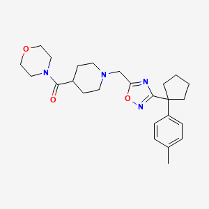 4-{[1-({3-[1-(4-methylphenyl)cyclopentyl]-1,2,4-oxadiazol-5-yl}methyl)-4-piperidinyl]carbonyl}morpholine