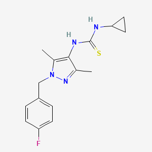 N-cyclopropyl-N'-[1-(4-fluorobenzyl)-3,5-dimethyl-1H-pyrazol-4-yl]thiourea