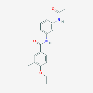 molecular formula C18H20N2O3 B4553126 N-[3-(acetylamino)phenyl]-4-ethoxy-3-methylbenzamide 