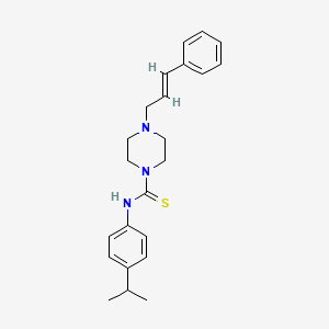 N-(4-ISOPROPYLPHENYL)-4-[(E)-3-PHENYL-2-PROPENYL]TETRAHYDRO-1(2H)-PYRAZINECARBOTHIOAMIDE