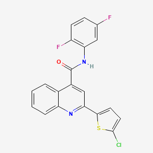 molecular formula C20H11ClF2N2OS B4553157 2-(5-chlorothiophen-2-yl)-N-(2,5-difluorophenyl)quinoline-4-carboxamide 