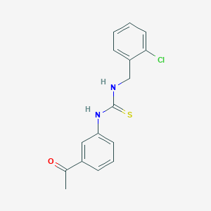 molecular formula C16H15ClN2OS B4553165 N-(3-acetylphenyl)-N'-(2-chlorobenzyl)thiourea 