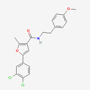 molecular formula C21H19Cl2NO3 B4553201 5-(3,4-dichlorophenyl)-N-[2-(4-methoxyphenyl)ethyl]-2-methyl-3-furamide 