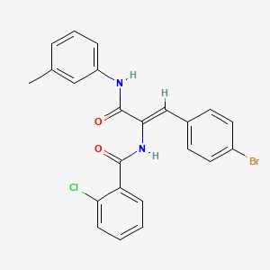 N-[(Z)-1-(4-bromophenyl)-3-(3-methylanilino)-3-oxoprop-1-en-2-yl]-2-chlorobenzamide