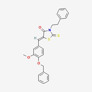 5-[4-(benzyloxy)-3-methoxybenzylidene]-3-(2-phenylethyl)-2-thioxo-1,3-thiazolidin-4-one