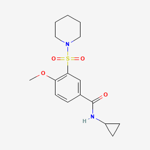 N-cyclopropyl-4-methoxy-3-(piperidin-1-ylsulfonyl)benzamide