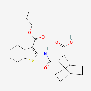 3-{[3-(Propoxycarbonyl)-4,5,6,7-tetrahydro-1-benzothiophen-2-yl]carbamoyl}bicyclo[2.2.2]oct-5-ene-2-carboxylic acid