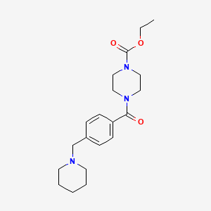 ethyl 4-[4-(1-piperidinylmethyl)benzoyl]-1-piperazinecarboxylate