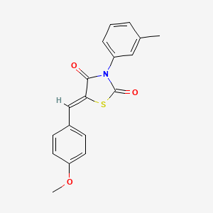 molecular formula C18H15NO3S B4553317 5-(4-methoxybenzylidene)-3-(3-methylphenyl)-1,3-thiazolidine-2,4-dione 