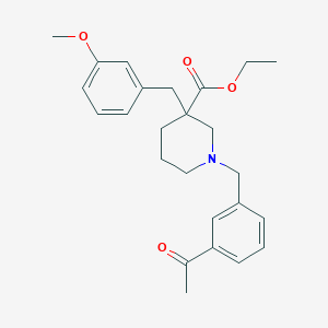 ethyl 1-(3-acetylbenzyl)-3-(3-methoxybenzyl)-3-piperidinecarboxylate