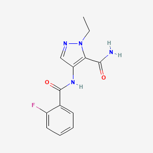 1-ethyl-4-[(2-fluorobenzoyl)amino]-1H-pyrazole-5-carboxamide