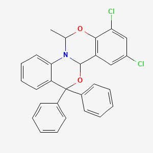 8,10-dichloro-6-methyl-13,13-diphenyl-11bH,13H-[1,3]benzoxazino[3,4-a][3,1]benzoxazine