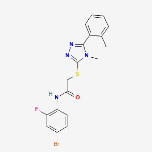 N-(4-bromo-2-fluorophenyl)-2-{[4-methyl-5-(2-methylphenyl)-4H-1,2,4-triazol-3-yl]sulfanyl}acetamide