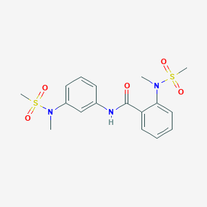 molecular formula C17H21N3O5S2 B4553358 2-[methyl(methylsulfonyl)amino]-N-{3-[methyl(methylsulfonyl)amino]phenyl}benzamide 