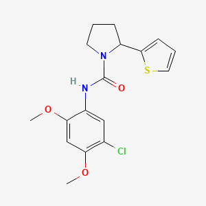 N-(5-chloro-2,4-dimethoxyphenyl)-2-(2-thienyl)-1-pyrrolidinecarboxamide