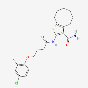 2-{[4-(4-chloro-2-methylphenoxy)butanoyl]amino}-4,5,6,7,8,9-hexahydrocycloocta[b]thiophene-3-carboxamide