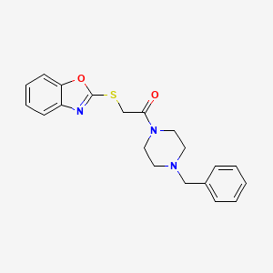 2-(1,3-Benzoxazol-2-ylsulfanyl)-1-(4-benzylpiperazin-1-yl)ethanone