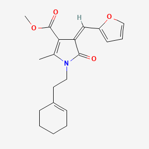 methyl 1-[2-(1-cyclohexen-1-yl)ethyl]-4-(2-furylmethylene)-2-methyl-5-oxo-4,5-dihydro-1H-pyrrole-3-carboxylate