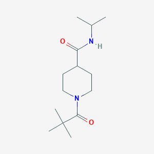 1-(2,2-dimethylpropanoyl)-N-(propan-2-yl)piperidine-4-carboxamide