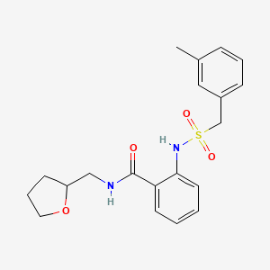 2-[(3-METHYLPHENYL)METHANESULFONAMIDO]-N-[(OXOLAN-2-YL)METHYL]BENZAMIDE