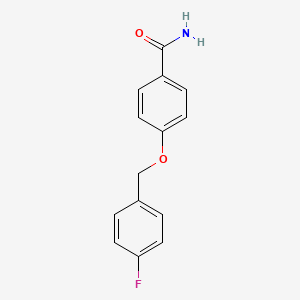 molecular formula C14H12FNO2 B4553482 4-[(4-fluorobenzyl)oxy]benzamide 