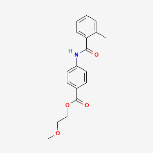 molecular formula C18H19NO4 B4553497 2-methoxyethyl 4-[(2-methylbenzoyl)amino]benzoate 