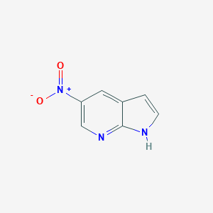 molecular formula C7H5N3O2 B045535 5-硝基-1H-吡咯并[2,3-b]吡啶 CAS No. 101083-92-5