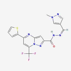 N'~2~-[(Z)-1-(1-METHYL-1H-PYRAZOL-4-YL)METHYLIDENE]-5-(2-THIENYL)-7-(TRIFLUOROMETHYL)PYRAZOLO[1,5-A]PYRIMIDINE-2-CARBOHYDRAZIDE