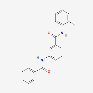 molecular formula C20H15FN2O2 B4553511 3-benzamido-N-(2-fluorophenyl)benzamide 