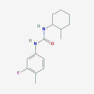 molecular formula C15H21FN2O B4553541 N-(3-fluoro-4-methylphenyl)-N'-(2-methylcyclohexyl)urea 