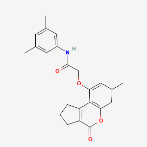 N-(3,5-dimethylphenyl)-2-({7-methyl-4-oxo-1H,2H,3H,4H-cyclopenta[c]chromen-9-yl}oxy)acetamide