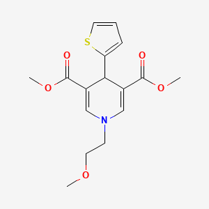 3,5-DIMETHYL 1-(2-METHOXYETHYL)-4-(THIOPHEN-2-YL)-1,4-DIHYDROPYRIDINE-3,5-DICARBOXYLATE