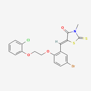 (5Z)-5-{5-bromo-2-[2-(2-chlorophenoxy)ethoxy]benzylidene}-3-methyl-2-thioxo-1,3-thiazolidin-4-one