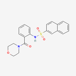 molecular formula C21H20N2O4S B4553604 N-[2-(4-morpholinylcarbonyl)phenyl]-2-naphthalenesulfonamide 