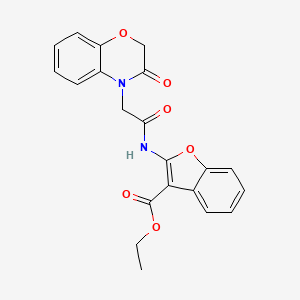 ethyl 2-{[(3-oxo-2,3-dihydro-4H-1,4-benzoxazin-4-yl)acetyl]amino}-1-benzofuran-3-carboxylate